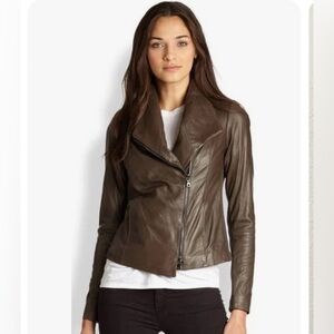 Vince Leather Scuba Jacket